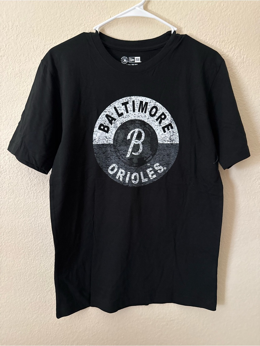New Era Baltimore Orioles MLB Baseball Black Short Sleeve T-Shirt - S -NEW